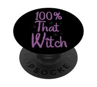Idée de Costume d'halloween 100% That Witch PopSockets PopGrip Adhésif
