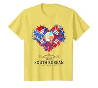 Idée de Drapeau de la Corée du Sud pour Les Femmes et Le Drapeau coréen T-Shirt, Enfant, Citron, 10 Ans
