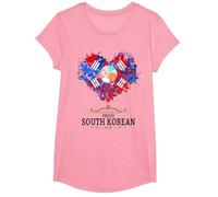 Idée de Drapeau de la Corée du Sud pour Les Femmes et Le Drapeau coréen T-Shirt, Fille, Rose, L