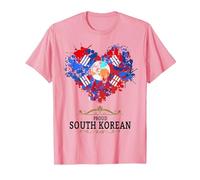 Idée de Drapeau de la Corée du Sud pour Les Femmes et Le Drapeau coréen T-Shirt, Homme, Rose, M
