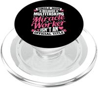 Idée de fête des mères pour Maman célibataire Mircale Worker PopSockets PopGrip pour MagSafe