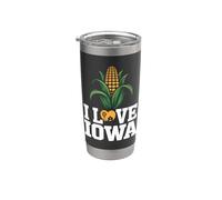 Idée de maison I Love Iowa Corn Heartland Gobelet isotherme en acier inoxydable double paroi