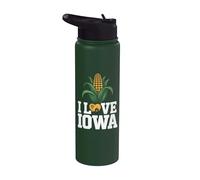 Idée de maison I Love Iowa Corn Heartland Stainless Steel Insulated Water Bottle