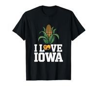Idée de Maison I Love Iowa Corn Heartland T-Shirt Graphique avec Valeur