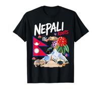 Idée de Tenue de Drapeau du Népal pour Femme sur Le thème népalais népalais T-Shirt