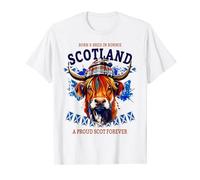 Idée de tenue de drapeau écossais pour femme et vache des Highlands d'Écosse T-Shirt