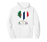 Idée de Tenue de Racines françaises algériennes pour Femme avec Drapeau algérien Sweat à Capuche