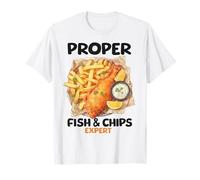 Idée de tenue Fish And Chips pour femme et aliments britanniques fantaisie T-Shirt