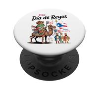 Idée des Femmes portoricaines des Trois Rois et Grenouille Coqui Boricua PopSockets PopGrip Adhésif