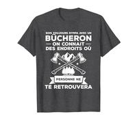 Idée Drôle De Cadeau De Travail du Bois pour Un Bûcheron T-Shirt, Homme, Chiné Foncé, 3XL