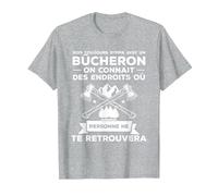 Idée Drôle De Cadeau De Travail du Bois pour Un Bûcheron T-Shirt, Homme, Gris Chiné, 4XL