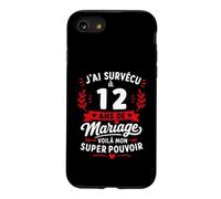 Idée Humour Blague Couple J’AI Survécu à 12 Ans de Mariage Coque pour iPhone SE (2020) / 7/8