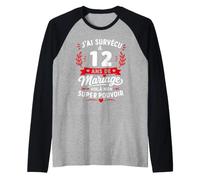 Idée Humour Blague Couple J’AI Survécu à 12 Ans de Mariage Manche Raglan