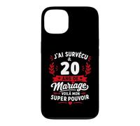 Idée Humour Blague Couple J’AI Survécu à 20 Ans de Mariage Coque pour iPhone 13