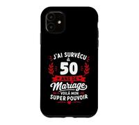 Idée Humour Blague Couple J’AI Survécu à 50 Ans de Mariage Coque pour iPhone 11
