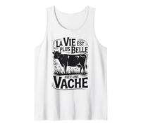 Idée Humour Vache Femme Homme Motif Mignon Vie avec Vaches Débardeur