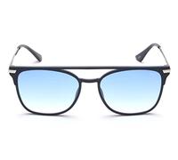 IDEE Lunettes de soleil 100 % anti-UV pour homme de taille moyenne, Bleu mat-Bleu brillant-Argent brillant, Free Size