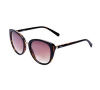 IDEE Lunettes de soleil 100 % protégées contre les UV - Dégradé de couleur - Moyen - Bord entier - Femme - Œil de chat - Monture : marron - Verres : marron