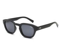 IDEE Lunettes de soleil 100 % protégées contre les UV pour homme avec monture en polycarbonate noir brillant | Taille - S avec verres gris