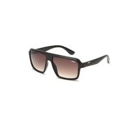 IDEE Lunettes de soleil carrées pour homme - Protection UV 100 % - Monture en polycarbonate - Taille L - Verres marron