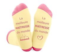 Idée Merci Cadeau Maitresse d'école Fin d'Année Noel Merci Maîtresse Cadeau Remerciement Maitresse Noël Fin d'Année Anniversaire Départ Retraite Cadeaux Maîtresse d'école Chaussettes Meilleure