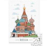 Idée Noël Saint Basil's Cathedral Russia Puzzle en Bois, 1000 pièces | Pour les w nds d'hiver : ce puzzle 1000 pièces adulte propose l'ensemble du défi pour les vacances de Noël.