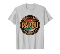 Idée Originale Papou Noël Humour Homme Papa Futur Papa 2026 T-Shirt, Homme, Argent, M