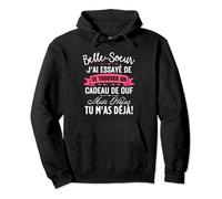 Idée Pour Belle Soeur Noël Humour Femme Message Rigolo Drôle Sweat à Capuche