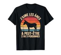 Idée Tee Shirt Âne Mignon Garçon Fille Femme J'aime Les Ânes T-Shirt