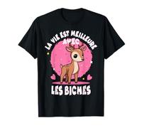 Idée Tee Shirt Biche Enfant Femme Fille Vie avec les Biches T-Shirt