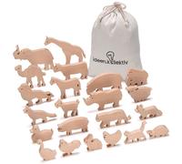 ideen.kollektiv - Figurines d'animaux systémiques en bois massif - Figurines de représentation premium pour les constellations familiales, le coaching, la thérapie et le conseil