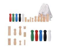 ideen.kollektiv Figurines supplémentaires pour la Planche de système ou la Planche familiale Coaching Figurines en Bois pour Le Coaching systémique ou Les Constellations organisationnelles