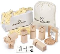 ideen.kollektiv Fröbelturm Jeu de société - jeu d'empilage en bois pour jusqu'à 24 joueurs - jeu de team building en extérieur pour adultes et enfants