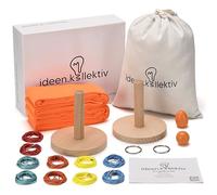 ideen.kollektiv Jeu de formation d'équipe pour 3 à 10 personnes, favorise la communication, le travail d'équipe et la résolution de problèmes, avec 10 bandages pour les yeux, idéal pour les ateliers,