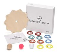 ideen.kollektiv Jeu OVNI - Jeu interactif en bois pour groupes de 3 à 10 personnes, favorise la communication, le travail d'équipe et la dextérité, avec 3 balles et variantes de jeu polyvalentes