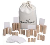 ideen.kollektiv Planche système Pro Bois Figurines avec porte-cartes pour cartes de coaching Figurines systémiques pour le coaching et les constellations familiales, matériel d'organisation