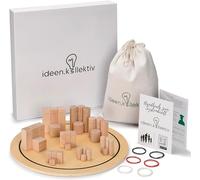 ideen.kollektiv Planche Systémique - Bois de hêtre de Haute qualité - Planche familiale pour Constellations Coaching systémique Supervision Modération - Planche relationnelle (Ronde)