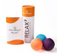 ideen.kollektiv Relax³ Lot de 3 balles anti-stress avec différents degrés de dureté, outil de modération et de coaching, balles anti-stress pour la concentration, la détente et les processus de groupe