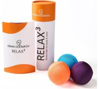 ideen.kollektiv Relax³ - Set de balles anti-stress, 3 balles de pleine conscience avec différents degrés de dureté, outil d'animation & coaching, balles anti-stress pour se concentrer