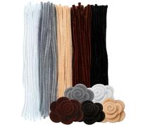 Ideen mit Herz | 100 fils chenille | cure-pipes pour bricolage | cure-pipes multicolores en 5 couleurs différentes | 30 cm de long | Ø 6 mm (teintes élégantes)