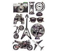 Ideen mit Herz Autocollants - Feuilles d'autocollants avec différents motifs - Dimensions de la feuille : 15 x 10 cm (Nostalgie 4)