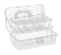 Ideen mit Herz Boîte de rangement multi-usages - 32,8 cm x 20 cm x 14,5 cm - Transparente - Pliable - Boîte de rangement pour petites pièces, perles, bijoux, vis