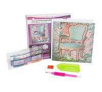 Ideen mit Herz Diamond Painting Carte de vœux | 16 cm x 16 cm | 370 g/m² | Enveloppe et outils inclus (fauteuil baroque)