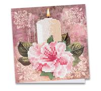 Ideen mit Herz Diamond Painting Carte de vœux | 16 x 16 cm | 370 g/m² | Enveloppe et outils inclus (bougie)