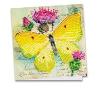 Ideen mit Herz Diamond Painting Carte de vœux avec enveloppe et outils Motif citron 16 x 16 cm 370 g/m²