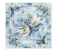 Ideen mit Herz Duo-Design Lot de 150 feuilles de papier pliable carré 3 tailles (10 cm, 7 cm, 5 cm) Impression recto-verso : motif/couleur unie | Papier de bricolage | Papier origami (fleurs | bleu)