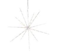 ideen mit herz Étoile LED 3D Ø 50 cm - Fonctionne sur piles - Blanc chaud - 5 LED par bras - 8 fonctions - Fonction minuteur : 6 heures - 18 heures arrêt - Décoration de fenêtre, de Noël - lumineuse