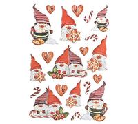 Ideen mit Herz - Feuille d'autocollants - 3D - En relief - Gaufrage de qualité supérieure avec effet 3D - Feuille DIN A4 avec différents motifs (Lutin de Noël 01)