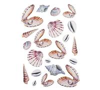 Ideen mit Herz - Feuille d'autocollants - 3D - En relief - Gaufrage de qualité supérieure avec effet 3D - Feuille DIN A4 avec différents motifs (maritime, coquillages)