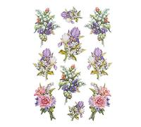 Ideen mit Herz - Feuille d'autocollants - 3D - En relief - Gaufrage de qualité supérieure avec effet 3D - Feuille DIN A4 avec différents motifs (variété de muguet 01)